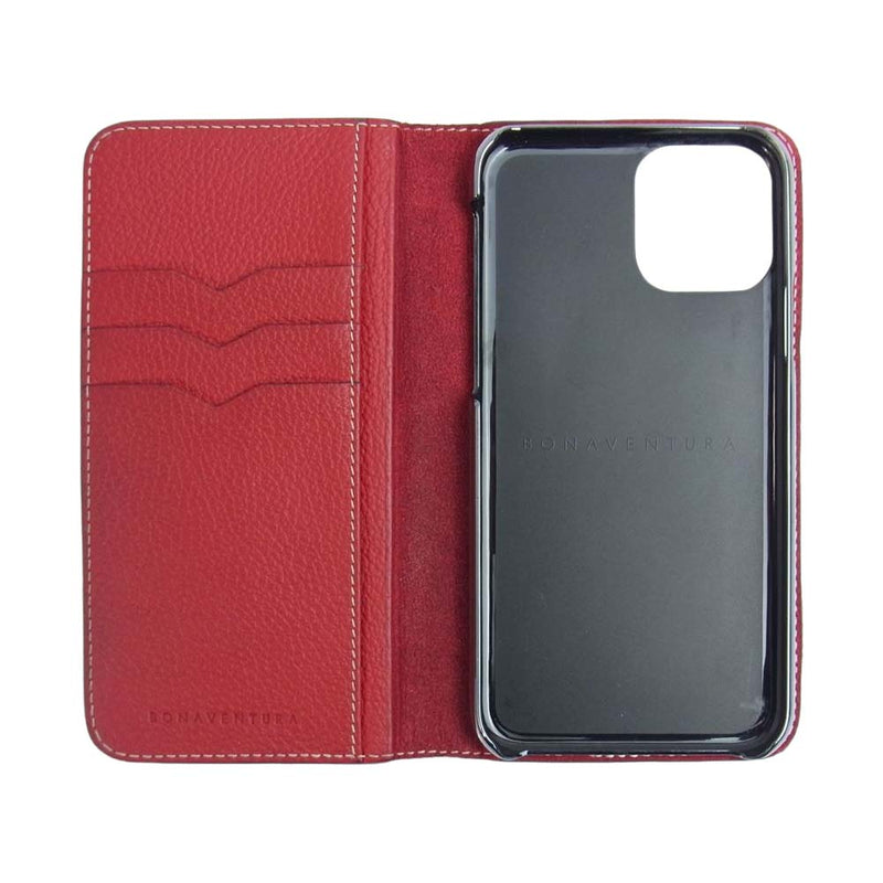 ボナベンチュラ  iPhone 11 Pro DIARY CASE ダイアリー ケース PERLINGER NOBLESSA LEATHER ノブレッサ スマホ ケース グレージュ  グレー系 表記無し【中古】