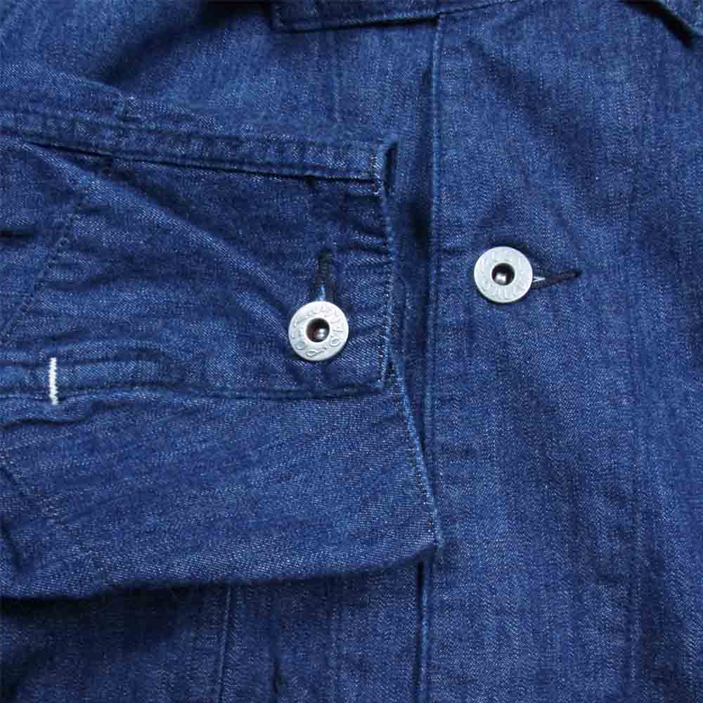 POST OVERALLS ポストオーバーオールズ POST 42 チンスト デニム シャツ インディゴブルー系 M【中古】