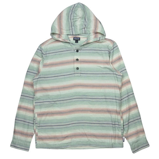 patagonia パタゴニア 20SS 53275 LW Fjord Flannel Hoody Big ライトウェイト フィヨルド フランネル フーディ プルオーバー パーカー Sky Blue S【中古】