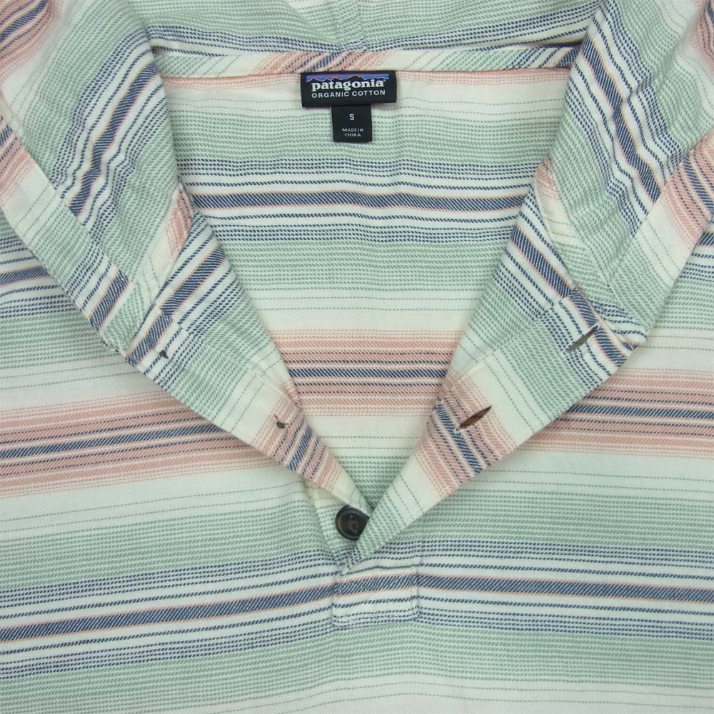 patagonia パタゴニア 20SS 53275 LW Fjord Flannel Hoody Big ライトウェイト フィヨルド フランネル フーディ プルオーバー パーカー Sky Blue S【中古】