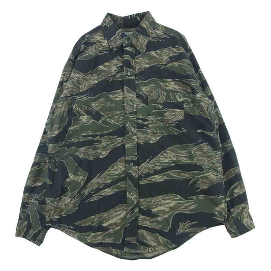 SASAFRAS ササフラス GREEN THUMB グリーン サム カモ 長袖 シャツ カーキ系 S【中古】
