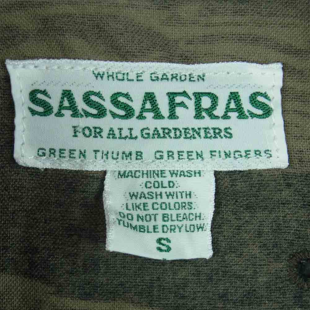 SASAFRAS ササフラス GREEN THUMB グリーン サム カモ 長袖 シャツ カーキ系 S【中古】