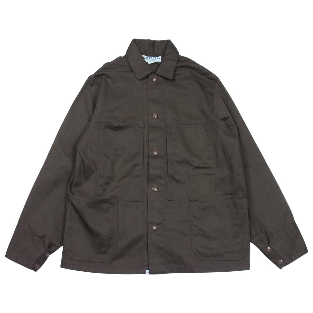 SASAFRAS ササフラス Transplant Jacket チノ トランスプラント ジャケット ブラウン系 S【美品】【中古】