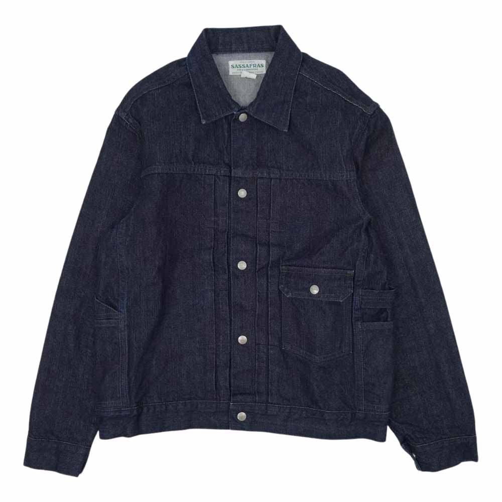 SASAFRAS ササフラス Gardener jacket denim ガーデナー デニム ジャケット インディゴブルー系 S【中古】