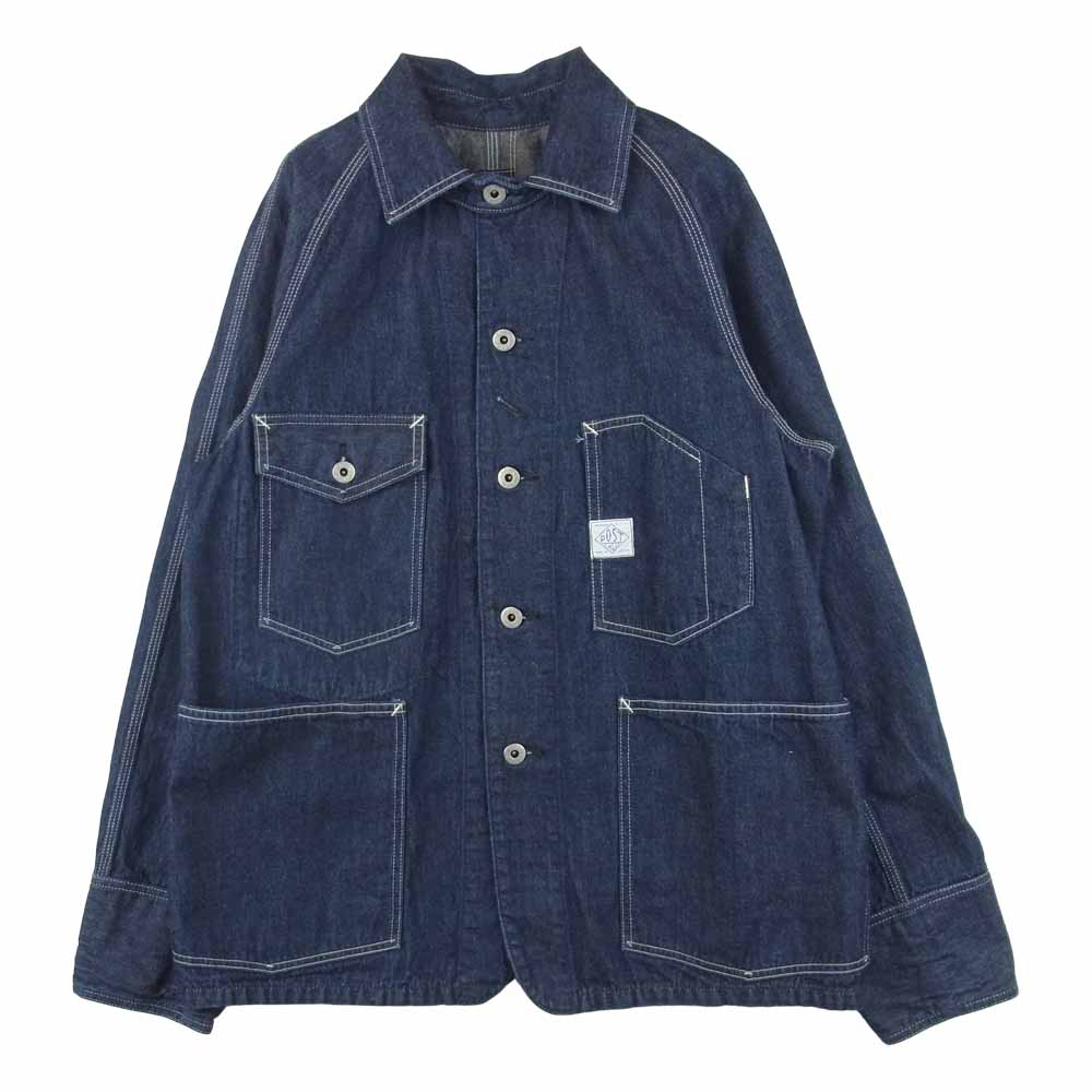 POST OVERALLS ポストオーバーオールズ ENGINEERS' JACKET エンジニア ガチャポケ デニム カバーオール ジャケット インディゴブルー系 S【美品】【中古】
