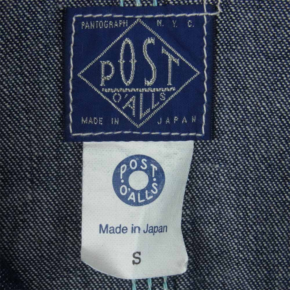 POST OVERALLS ポストオーバーオールズ ENGINEERS' JACKET エンジニア ガチャポケ デニム カバーオール ジャケット インディゴブルー系 S【美品】【中古】
