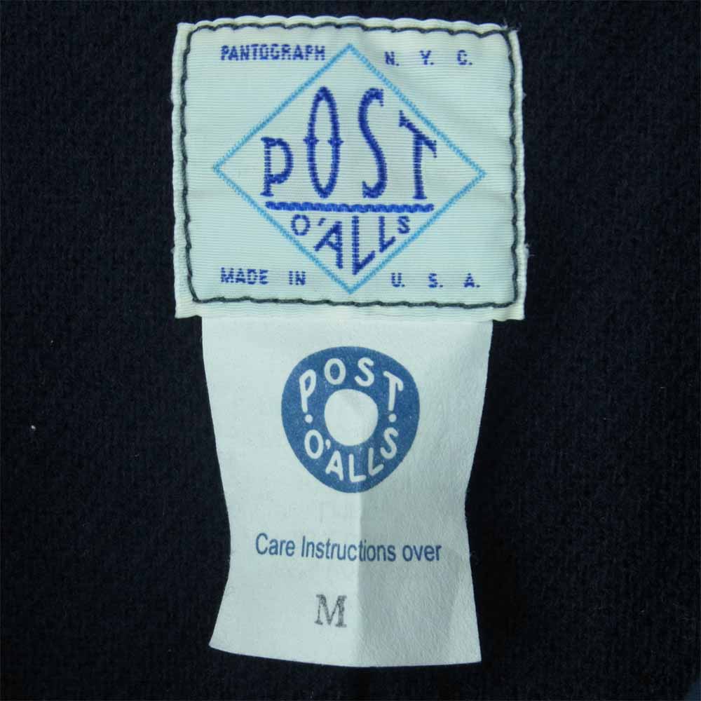 POST OVERALLS ポストオーバーオールズ P-POST Pコート ポリエステル コットン アメリカ製 ネイビー系 M【中古】