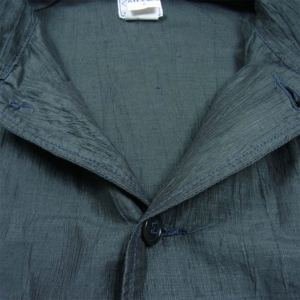 POST OVERALLS ポストオーバーオールズ WALKABOUT2 ウォークアバウト リネン カバーオール シャツ ジャケット グレー系 M【中古】