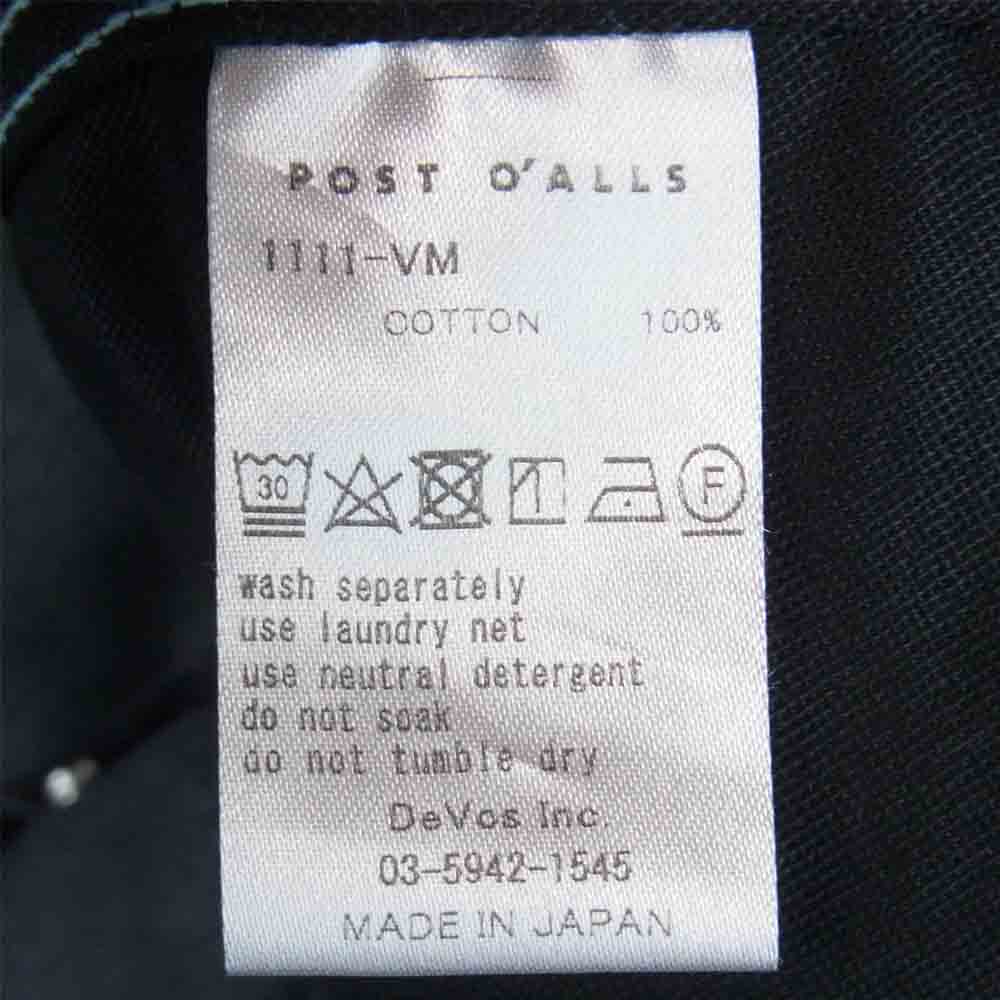 POST OVERALLS ポストオーバーオールズ DeLuxe Railroader レイルローダー ガチャポケ カバーオール ジャケット ブラック系 M【美品】【中古】