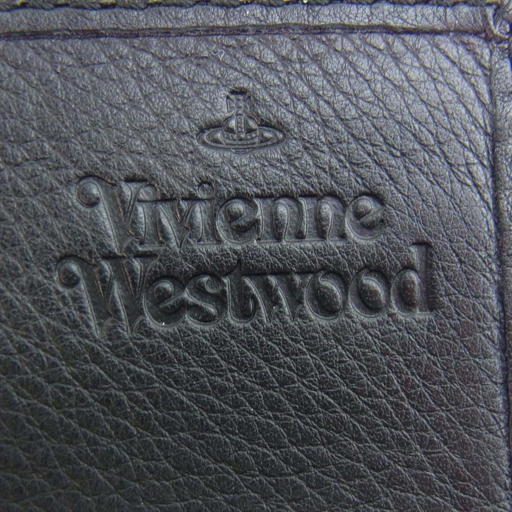 Vivienne Westwood ヴィヴィアンウエストウッド オーブ 二つ折り 長財布 ロングウォレット ブラック系【中古】