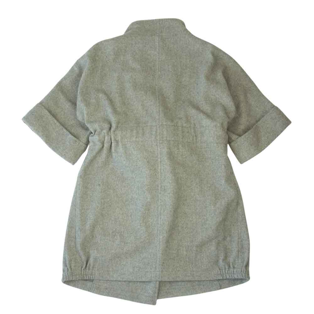 PAUL&JOE ポール＆ジョー 五分袖 ウール ベルテッド コート グレー系 38【中古】