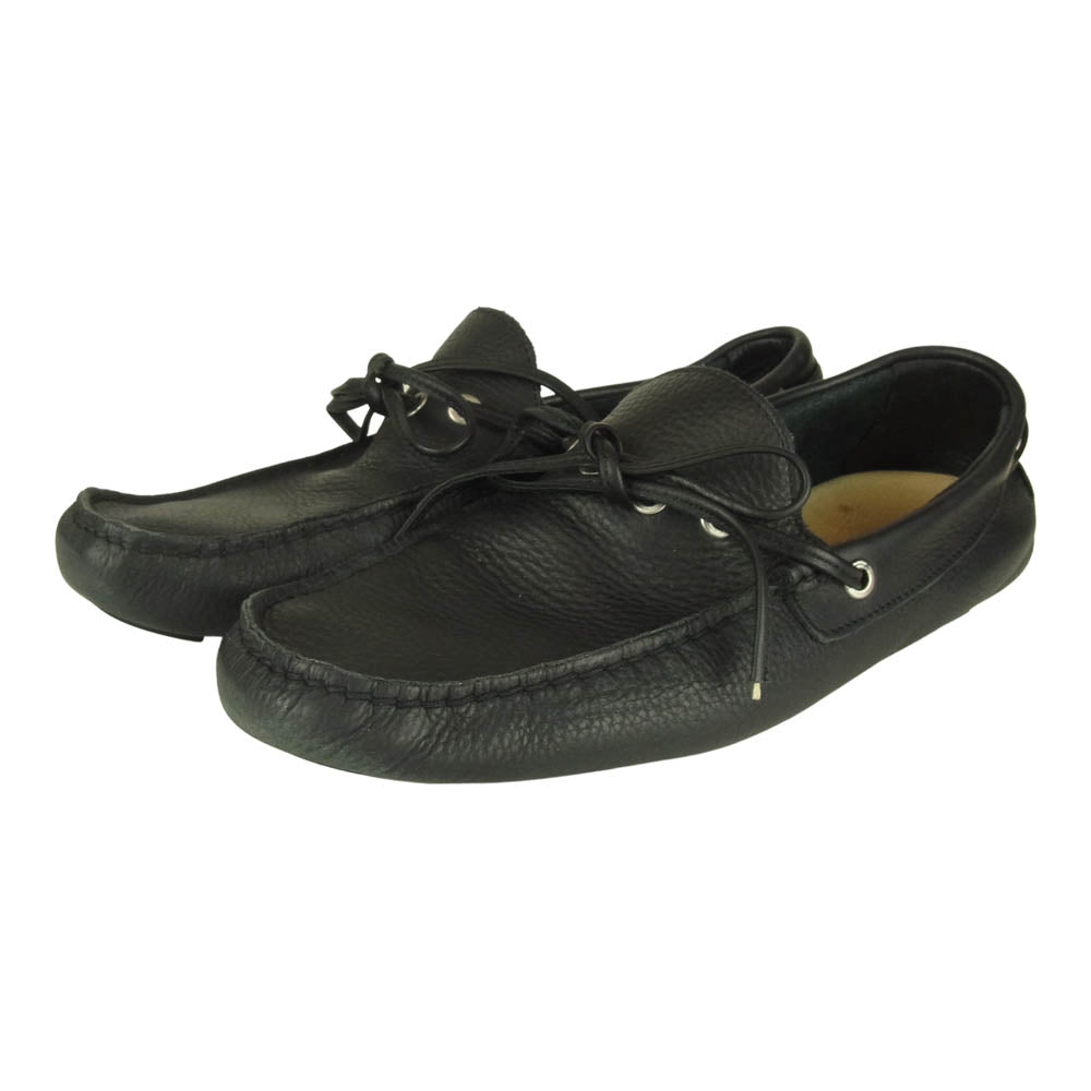 BOEMOS ボエモス ドライビング シューズ レザー ローファー ブラック系 40【中古】