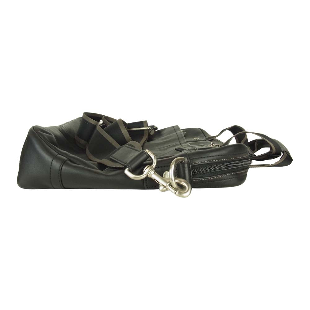 COACH コーチ 1361-F70812 レザー 2way ショルダー ブリーフケース ビジネスバッグ ブラック系【中古】