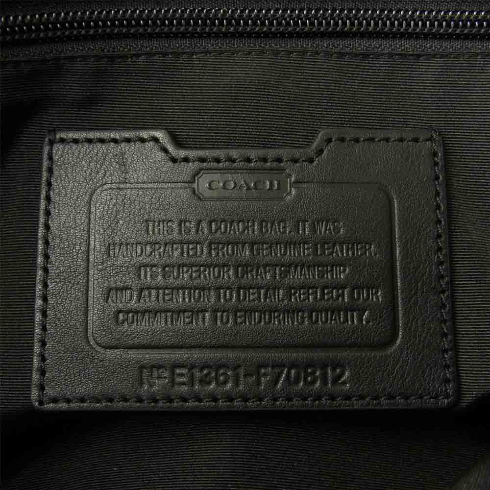 COACH コーチ 1361-F70812 レザー 2way ショルダー ブリーフケース ビジネスバッグ ブラック系【中古】