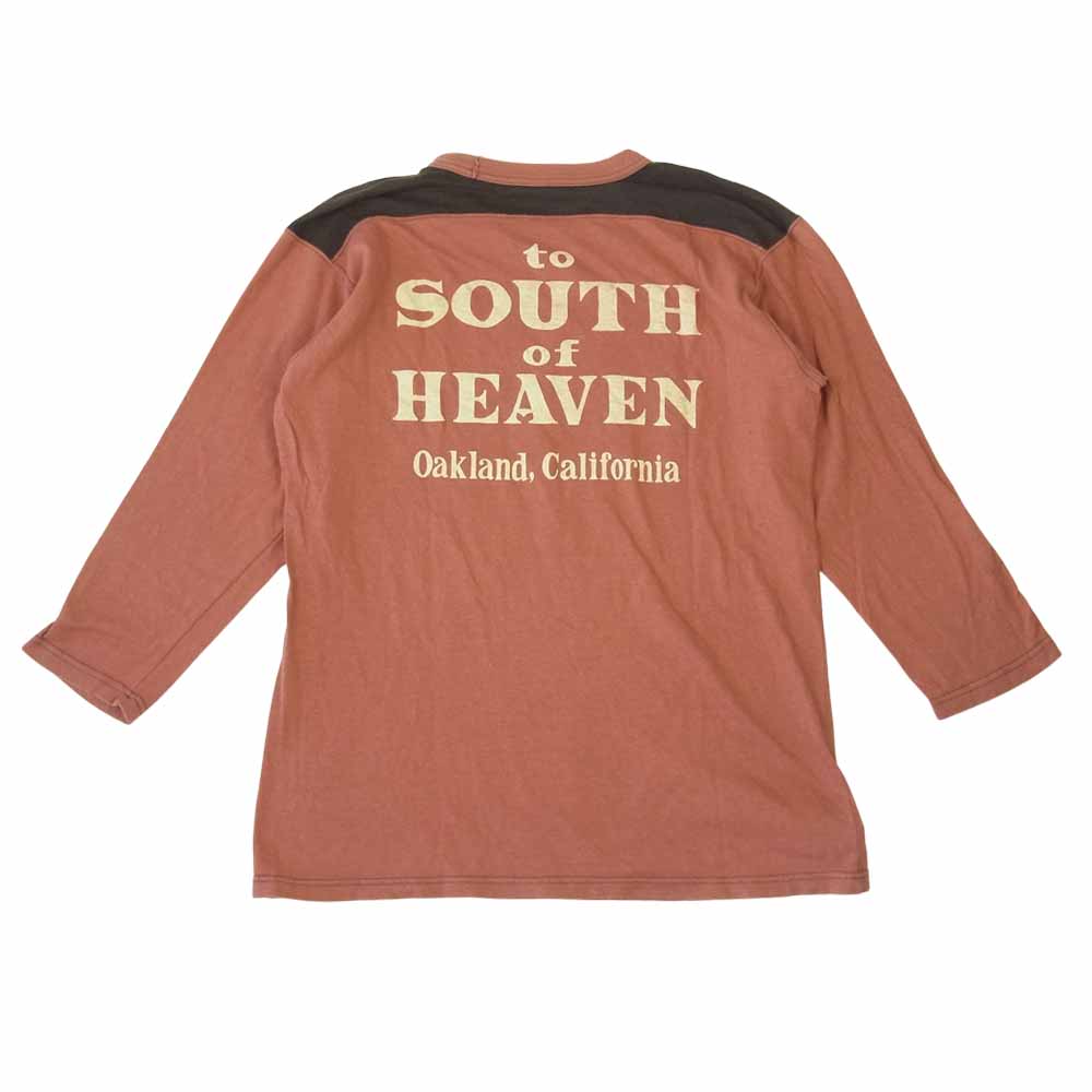 FREEWHEELERS フリーホイーラーズ 7分袖 カットソー エンジ系 M【中古】