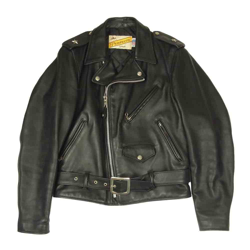 schott ショット 613UST ワンスター ダブル ライダース ジャケット ブラック系 36【中古】