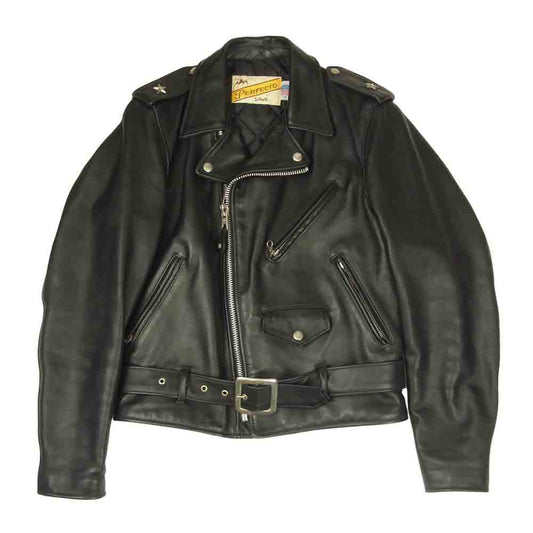 schott ショット 613UST ワンスター ダブル ライダース ジャケット ブラック系 36【中古】