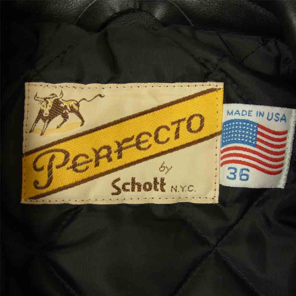 schott ショット 613UST ワンスター ダブル ライダース ジャケット ブラック系 36【中古】