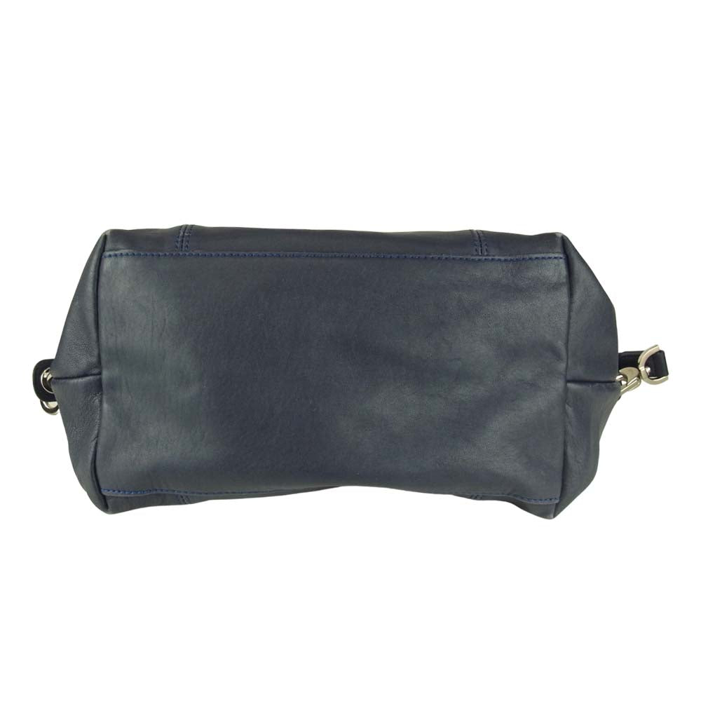 ロンシャン DEPOSE レザー 2way ショルダー バッグ ネイビー系【中古】