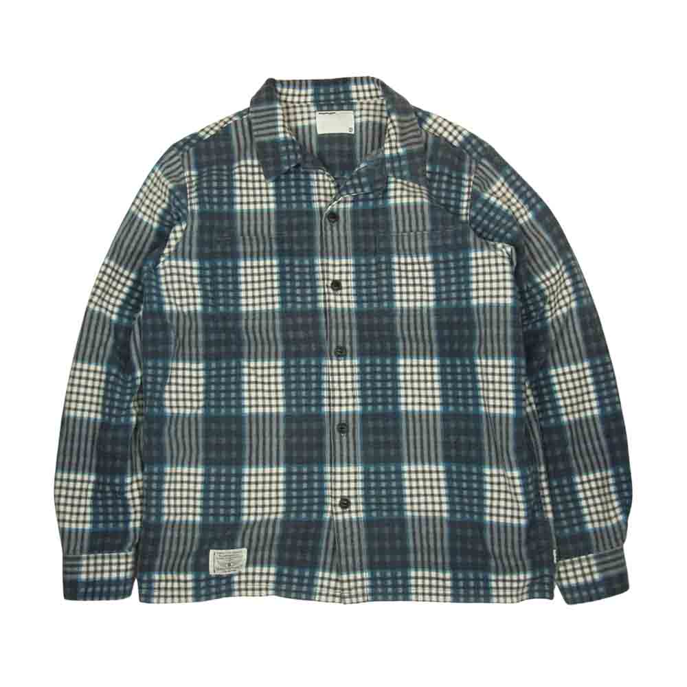 NEIGHBORHOOD ネイバーフッド AR.NH-SH-01 ネル チェック シャツ ネイビー系 M【中古】