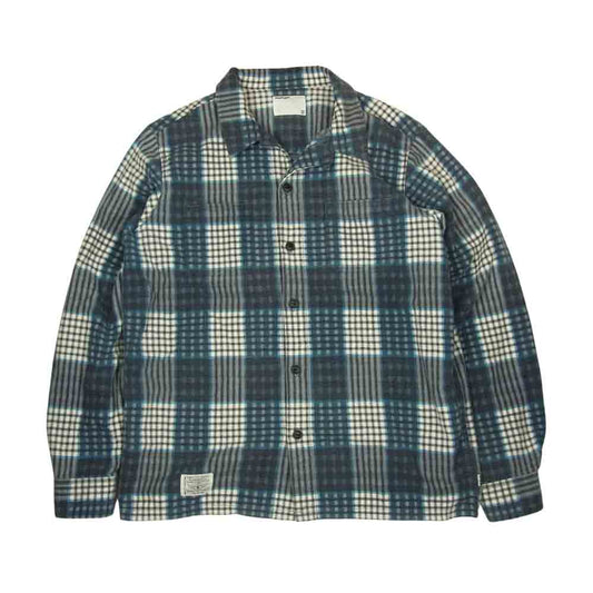 NEIGHBORHOOD ネイバーフッド AR.NH-SH-01 ネル チェック シャツ ネイビー系 M【中古】