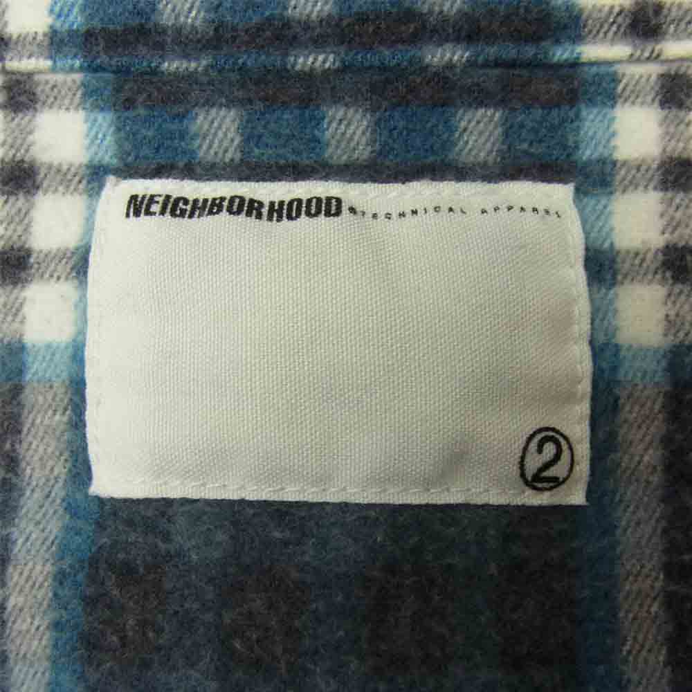 NEIGHBORHOOD ネイバーフッド AR.NH-SH-01 ネル チェック シャツ ネイビー系 M【中古】