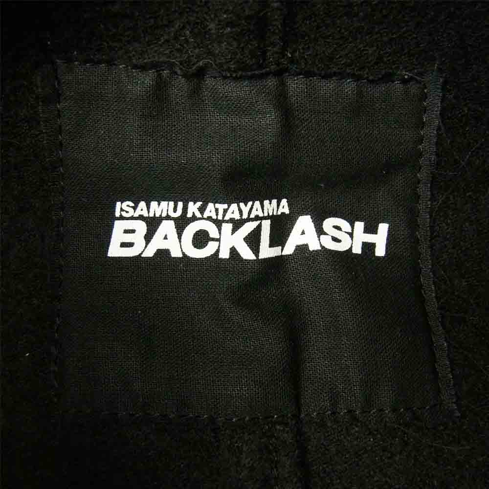 ISAMUKATAYAMA BACKLASH イサムカタヤマバックラッシュ 1960-01 ISAMUKATAYAMA ウール チェック ストレッチ シャツ ブラック系 M【新古品】【未使用】【中古】