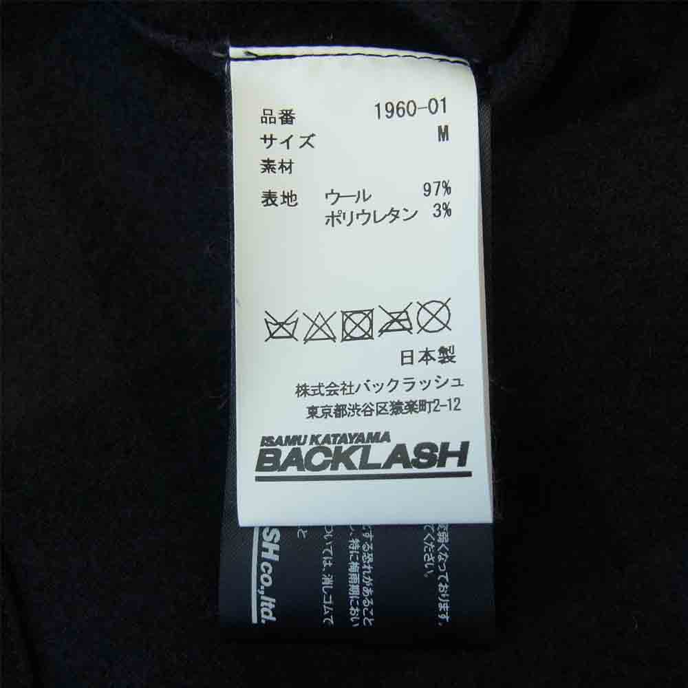 ISAMUKATAYAMA BACKLASH イサムカタヤマバックラッシュ 1960-01 ISAMUKATAYAMA ウール チェック ストレッチ シャツ ブラック系 M【新古品】【未使用】【中古】