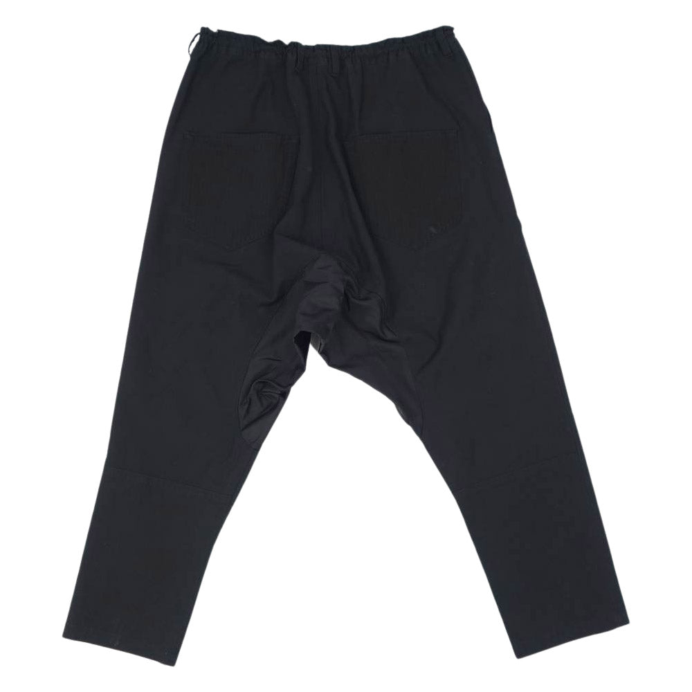 Yohji Yamamoto ヨウジヤマモト 21AW GM-P02-830 GroundY Material Patchwork Deep Sarrouel Pants サルエル パンツ ブラック系 03【新古品】【未使用】【中古】