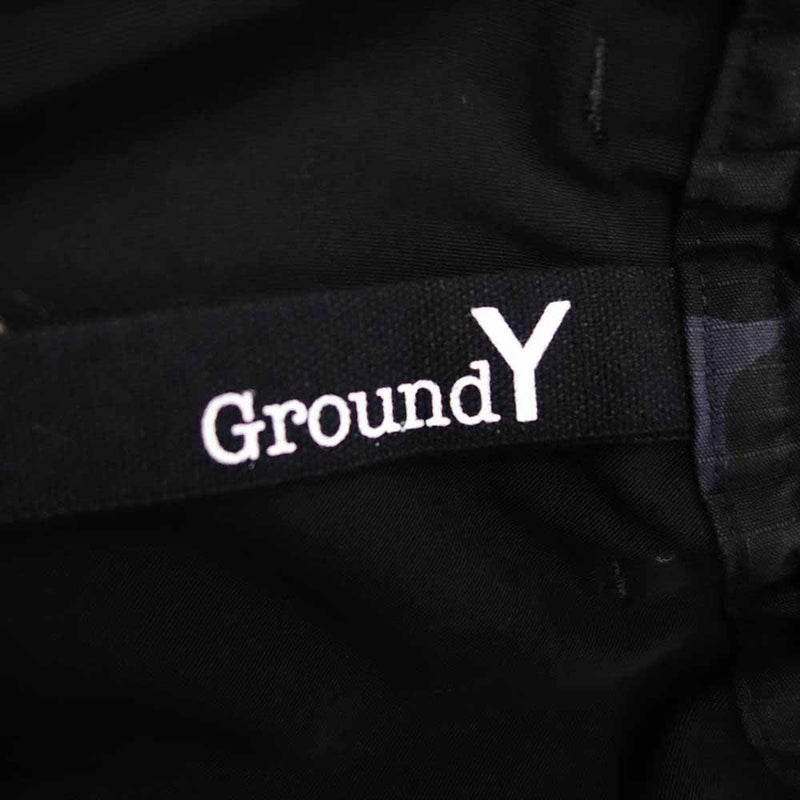 Yohji Yamamoto ヨウジヤマモト 21AW GM-P02-830 GroundY Material Patchwork Deep Sarrouel Pants サルエル パンツ ブラック系 03【新古品】【未使用】【中古】