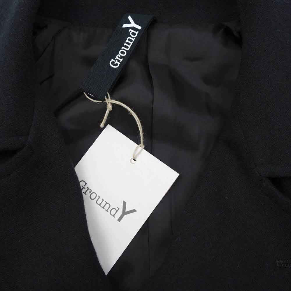 Yohji Yamamoto ヨウジヤマモト 21AW GM-C06-101 GroundY Raglan Big Coat ラグラン ビッグ コート ブラック系 03【美品】【中古】
