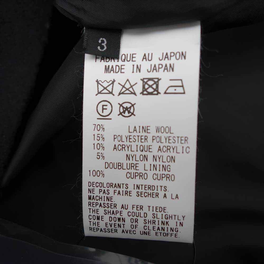 Yohji Yamamoto ヨウジヤマモト 21AW GM-C06-101 GroundY Raglan Big Coat ラグラン ビッグ コート ブラック系 03【美品】【中古】