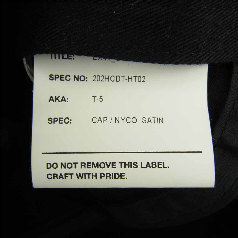 WTAPS ダブルタップス 20AW 202HCDT-HT02 T-5 CAP / NYCO . SATIN キャンプ キャップ ブラック系【中古】