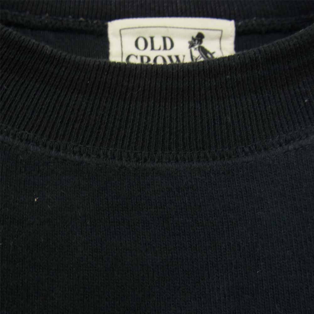 オールドクロウ OLD CROW SPEED SHOP プリント カットオフ スウェット トレーナー ブラック系 M【中古】