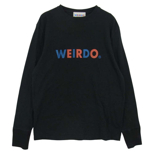 WEIRDO ウィアード ロゴ 長袖 Tシャツ ブラック系 M【中古】