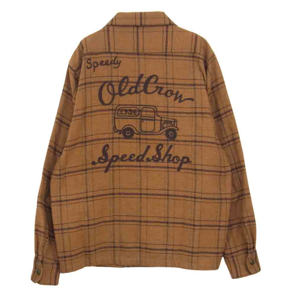 オールドクロウ OC-18-AW-13 Old Rod Check L/S Shirts オープンカラー 開襟 チェック シャツ  ブラウン系 チェック M【中古】