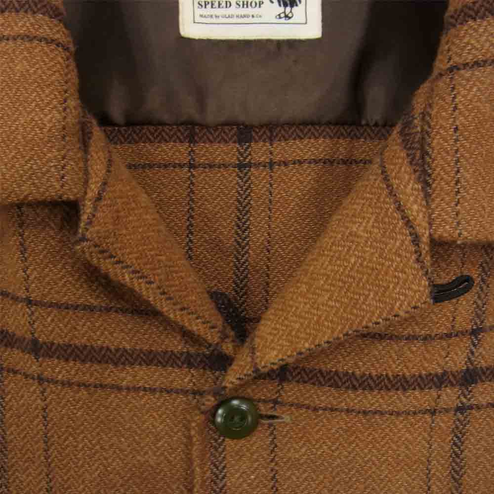 オールドクロウ OC-18-AW-13 Old Rod Check L/S Shirts オープンカラー 開襟 チェック シャツ  ブラウン系 チェック M【中古】