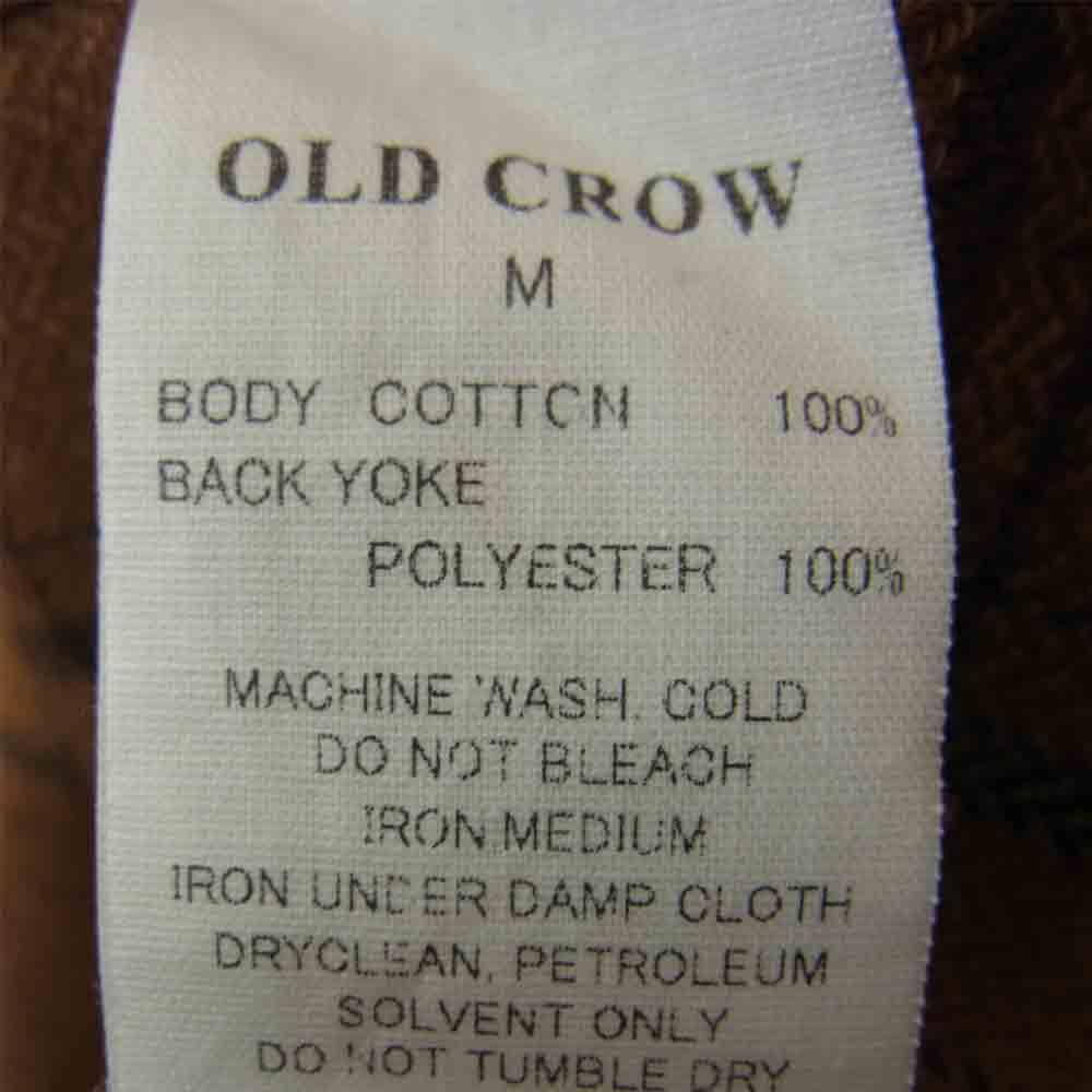 オールドクロウ OC-18-AW-13 Old Rod Check L/S Shirts オープンカラー 開襟 チェック シャツ  ブラウン系 チェック M【中古】
