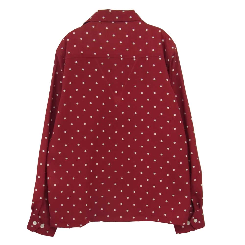 GANGSTERVILLE ギャングスタービル GSV-20-SS-15 DIAMONDS - L/S SHIRTS オープンカラー 開襟 ドット シャツ レッド系 M【中古】