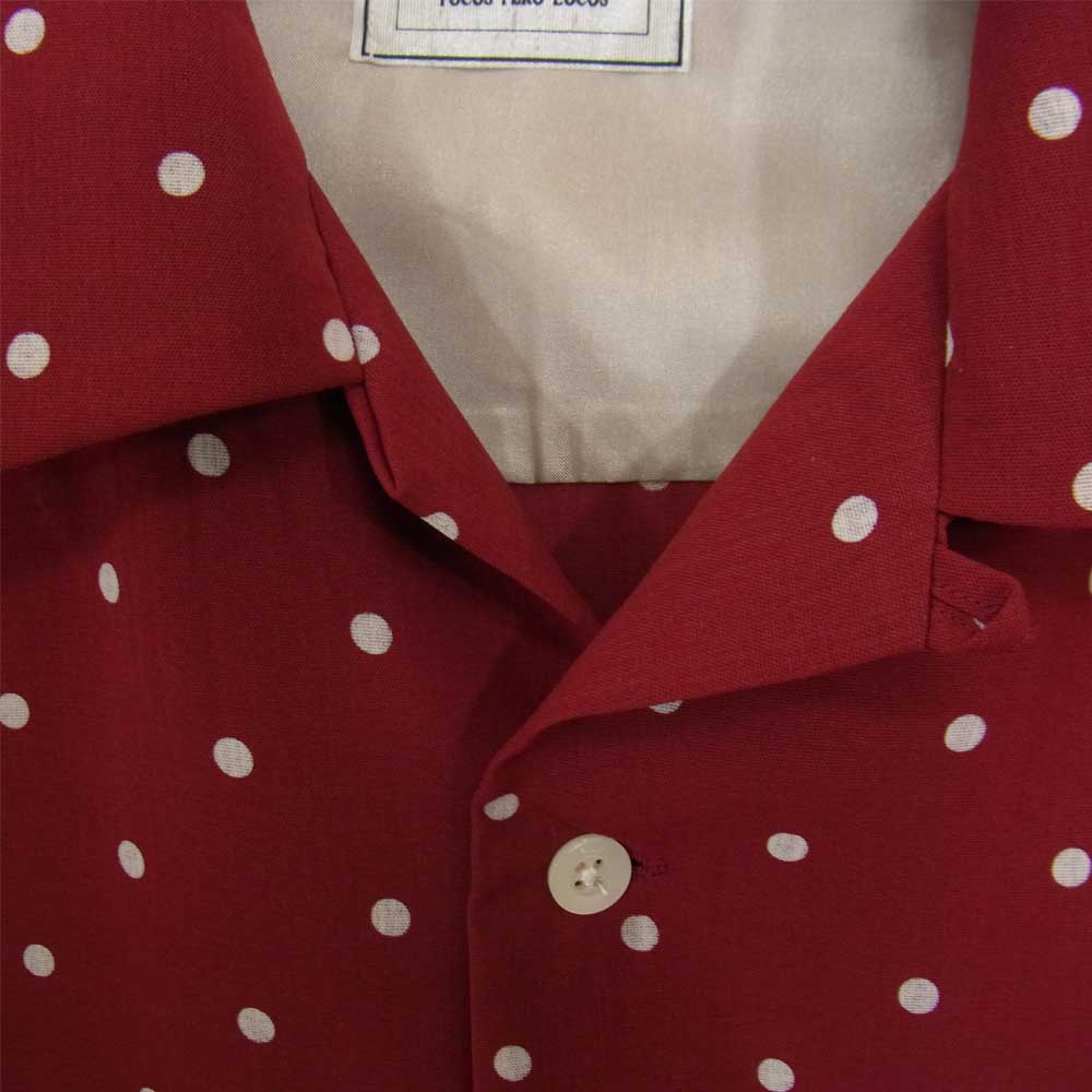 GANGSTERVILLE ギャングスタービル GSV-20-SS-15 DIAMONDS - L/S SHIRTS オープンカラー 開襟 ドット シャツ レッド系 M【中古】