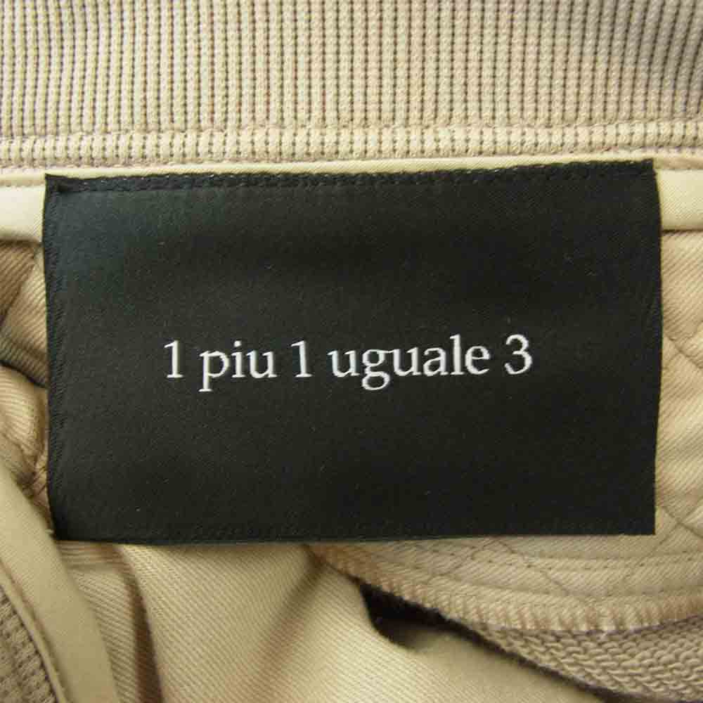 1piu1uguale3 ウノピュウノウグァーレトレ MRP435 CTN051 BIKER RIB PANTS バイカー リブ パンツ ベージュ系 5【美品】【中古】