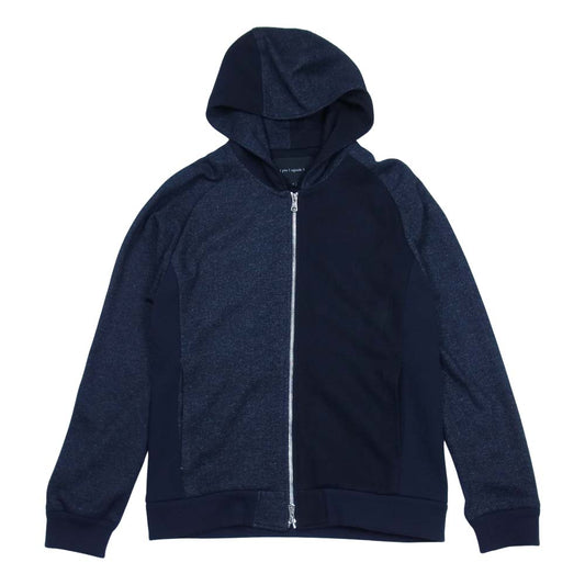 1piu1uguale3 ウノピュウノウグァーレトレ MRB447 WCT008 CRAZY RIB PARKA クレイジー リブ パーカー ネイビー系 V【美品】【中古】