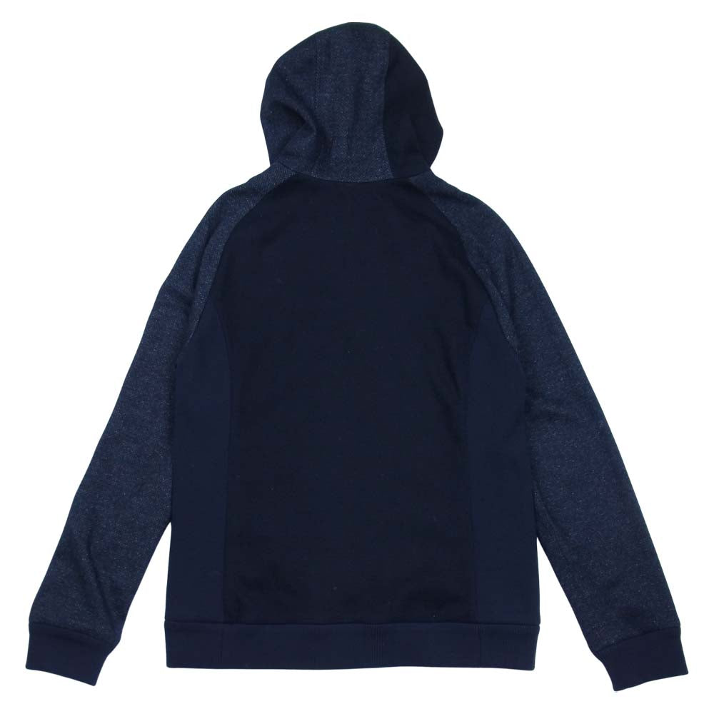1piu1uguale3 ウノピュウノウグァーレトレ MRB447 WCT008 CRAZY RIB PARKA クレイジー リブ パーカー ネイビー系 V【美品】【中古】
