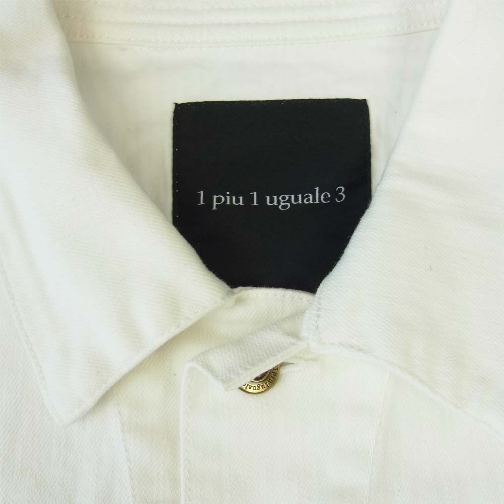 1piu1uguale3 ウノピュウノウグァーレトレ MRB185 CTU126 3rd progressive denim デニム ジャケット ホワイト系 6【美品】【中古】