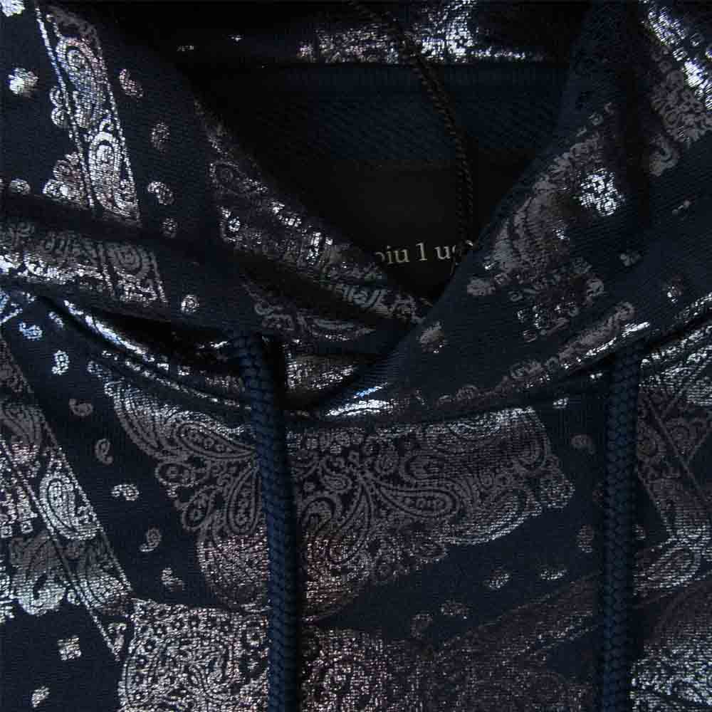 1piu1uguale3 ウノピュウノウグァーレトレ MRB489 CTP086 DROP SHOULDER PULLOVER BANDANA PARKA ドロップショルダー プルオーバー パーカー  ネイビー系 M【極上美品】【中古】