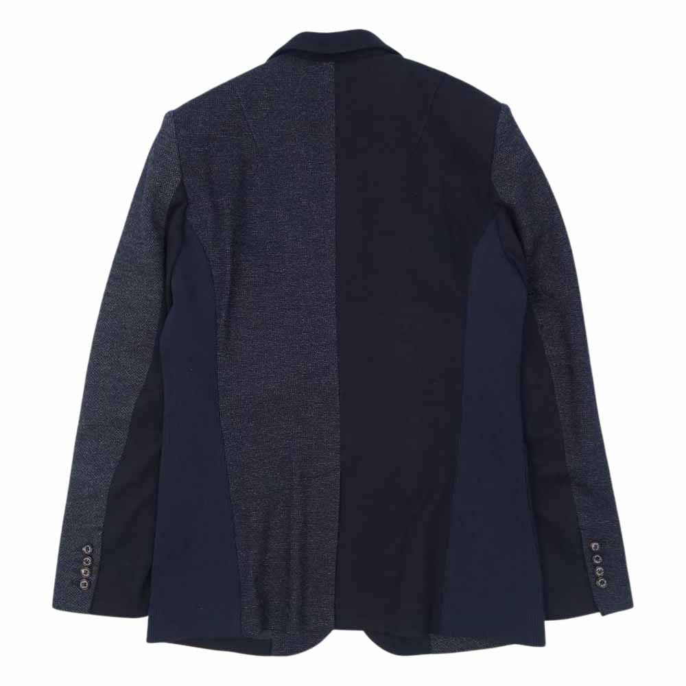 1piu1uguale3 ウノピュウノウグァーレトレ MRB446 MRP432 WCT008 CRAZY RIB JACKET RIB TAPERED PANTS セットアップ ネイビー系 4【極上美品】【中古】