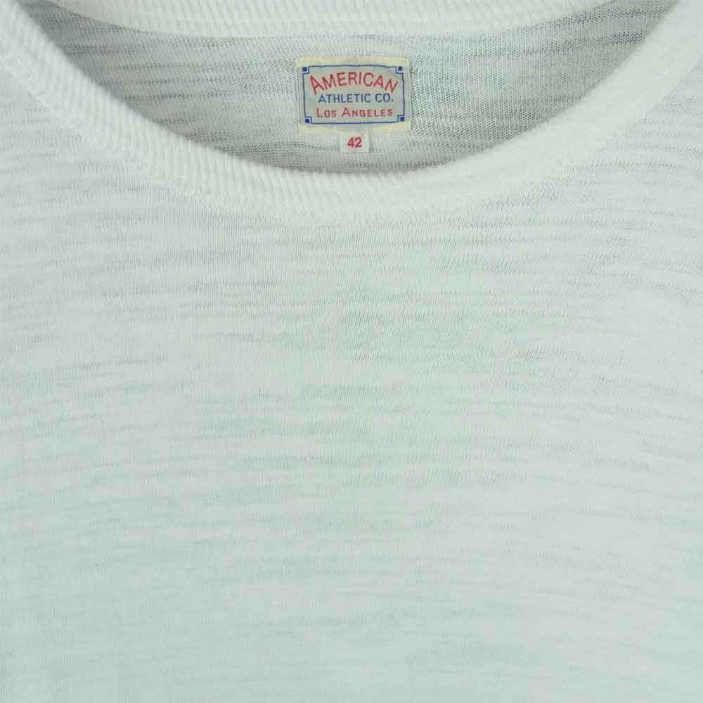 The REAL McCOY'S ザリアルマッコイズ AMERICAN ATHLETIC アメリカンアスレチック SOLID TEE 無地 半袖 Tシャツ ホワイト系 42【中古】