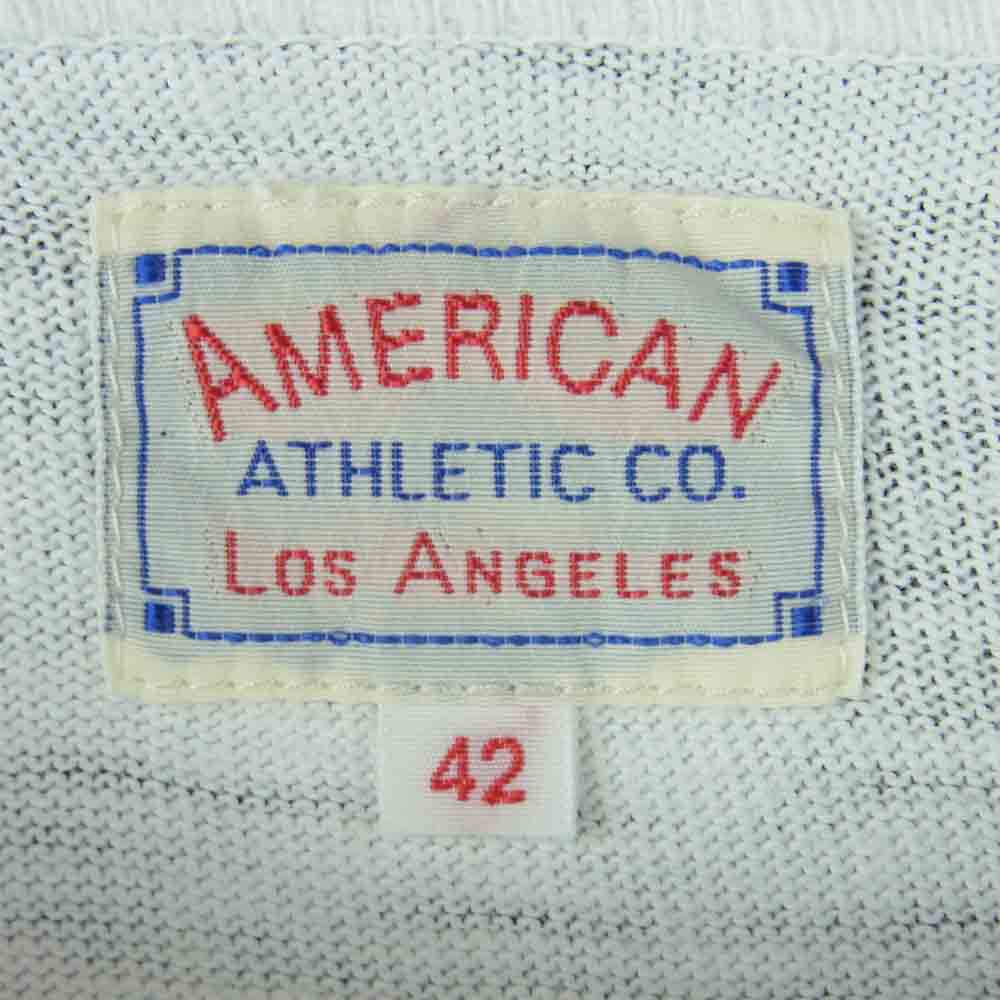 The REAL McCOY'S ザリアルマッコイズ AMERICAN ATHLETIC アメリカンアスレチック SOLID TEE 無地 半袖 Tシャツ ホワイト系 42【中古】