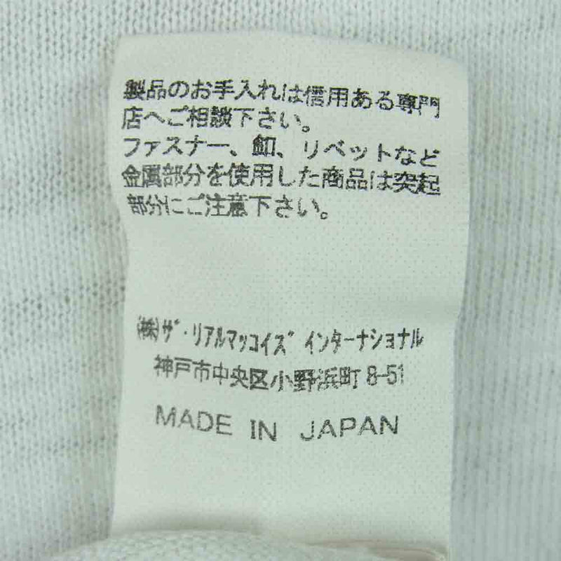 The REAL McCOY'S ザリアルマッコイズ AMERICAN ATHLETIC アメリカンアスレチック SOLID TEE 無地 半袖 Tシャツ ホワイト系 42【中古】