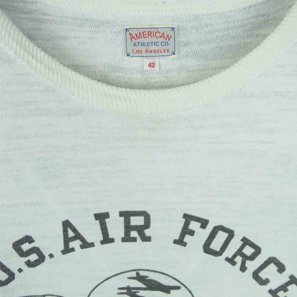 The REAL McCOY'S ザリアルマッコイズ AMERICAN ATHLETIC アメリカンアスレチック プリント 半袖 Tシャツ ホワイト系 42【中古】